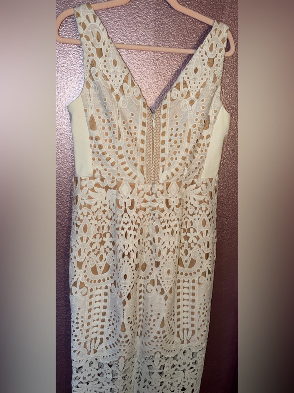 City Chic White Crochet Midi Dress - Picture 8 of 8